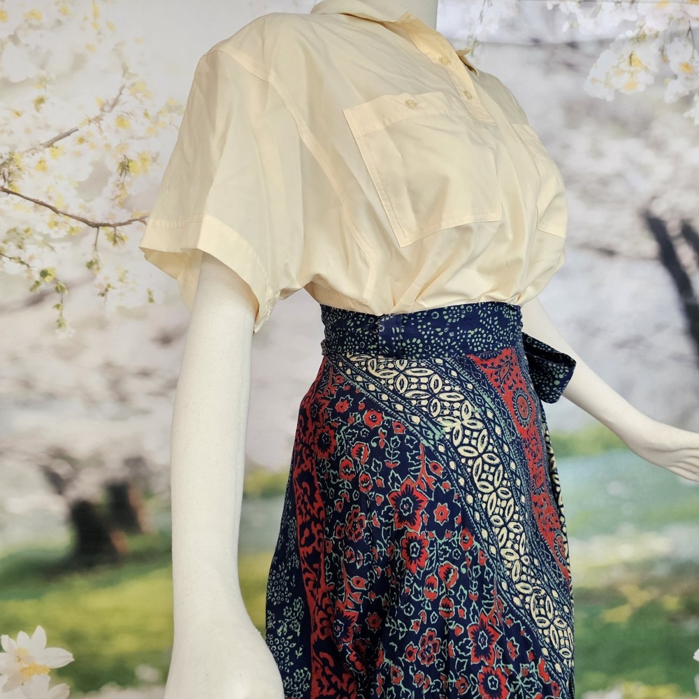 Vintage 1980's Diane Von Furstenberg Blouse Top Shirt Buttery Yellow Designer - Picture 2 of 15